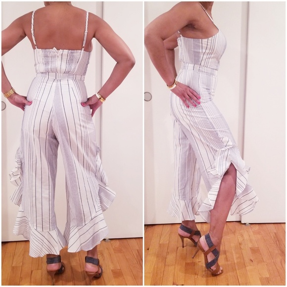 🌼 🌼 IVORY STRIPED JUMPSUIT🌼🌼 - Picture 3 of 4